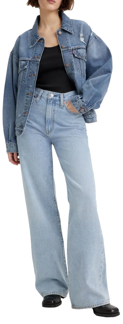 Levi's Ribcage Wide Leg, Pantaloni Donna, Far And Wide, 25W / 32L