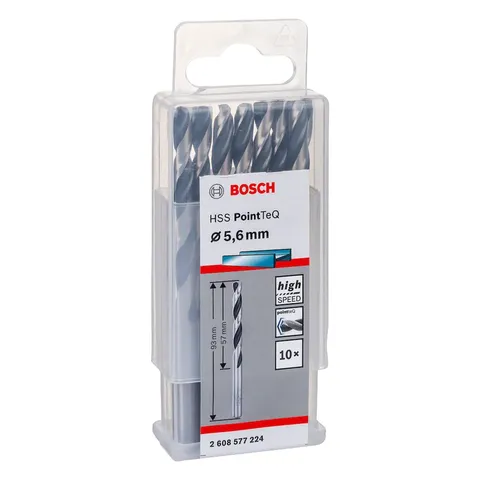 Bosch HSS PointTeQ Punte Trapano 5,6 mm (Set 10)