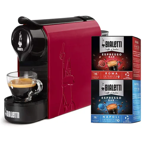 Bialetti Gioia, Macchina Caffè Espresso Incluse 32 Capsule, Funziona esclusivamente con