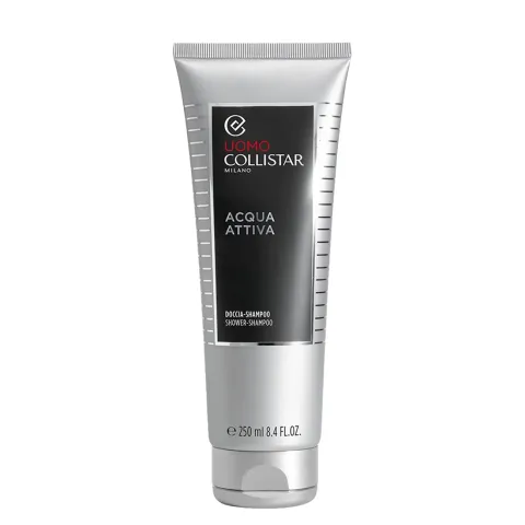 Collistar Acqua Attiva Doccia Shampoo Uomo, Deterge Corpo e Capelli, Dona Nutrimento e