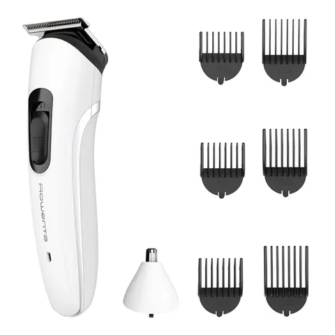 Rowenta Trim & Style 8 in 1, Regolabarba Multifunzione da Uomo, Lame Autoaffilanti in