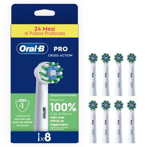 Oral-B Testina Ricambio PRO Cross Action (8 pz)