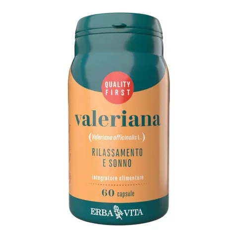 ERBA VITA Integratore Alimentare di Valeriana - 60 Capsule - Utile in caso di stanchezza
