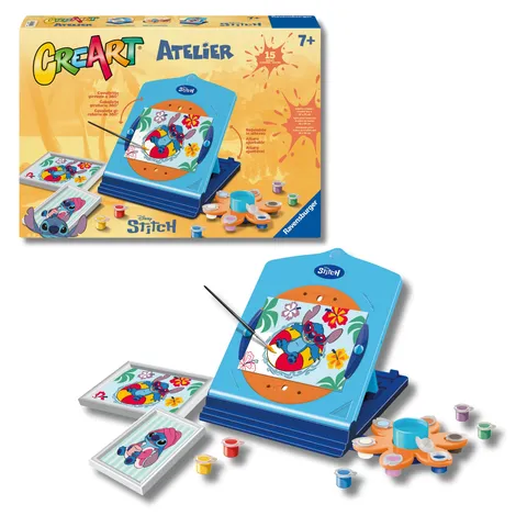 Ravensburger CreArt Atelier: Stitch - Dipingere con i Numeri per Bambini 7+ Anni, Kit