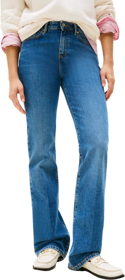 Tommy Hilfiger Donna Jeans Flo Bootcut Vita Media, Blu (Flo), 26W/28L