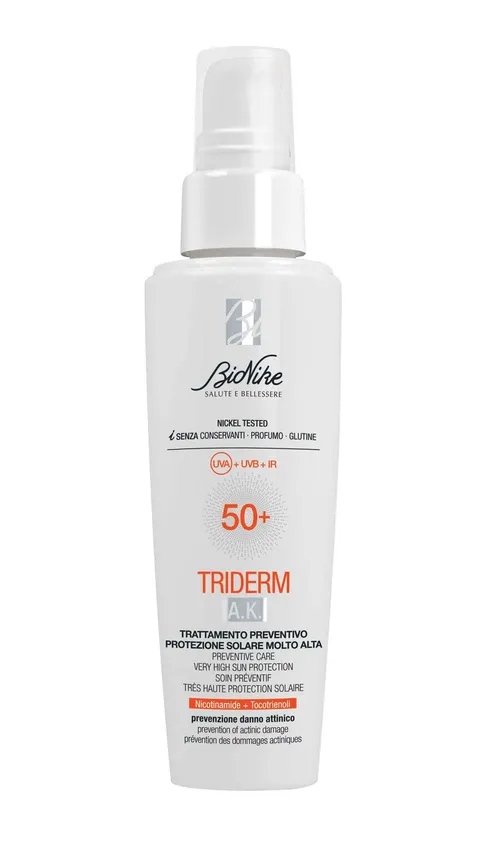 Bionike Triderm A.K. - Trattamento Solare Preventivo SPF 50+ per Danno Attinico