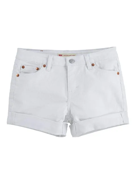 Levi's LVG Girlfriend Shorty Short, Pantaloncini Bambine e ragazze, Bianco, 12 anni