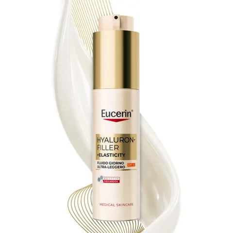 Eucerin Hyaluron-Filler + Elasticity Fluido Giorno Ultra-Leggero SPF 50 50 ml, Crema viso