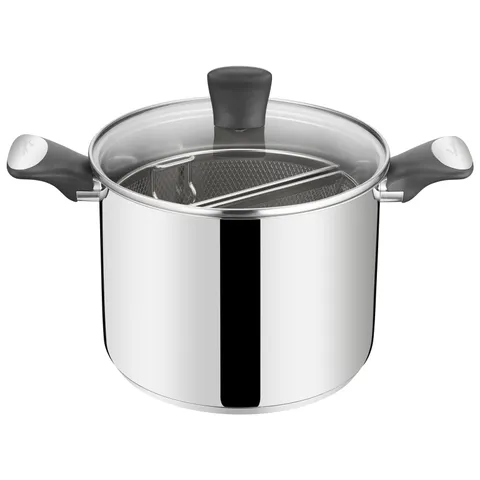 Lagostina Intensive Pro, Pastaiola Antiaderente 22 cm, Rivestimento Titanio Antigraffio