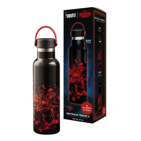 Bialetti Bottiglia Termica Stranger Things, Si illumina al buio, perfetta tenuta della