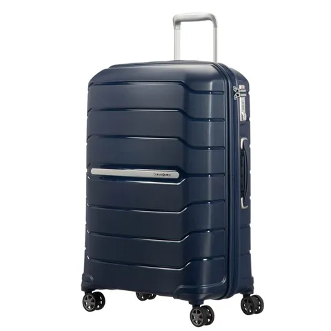 Samsonite Flux - Spinner L, Valigia espandibile, 75 cm, 99/111 L, Blu navy (Navy Blue)