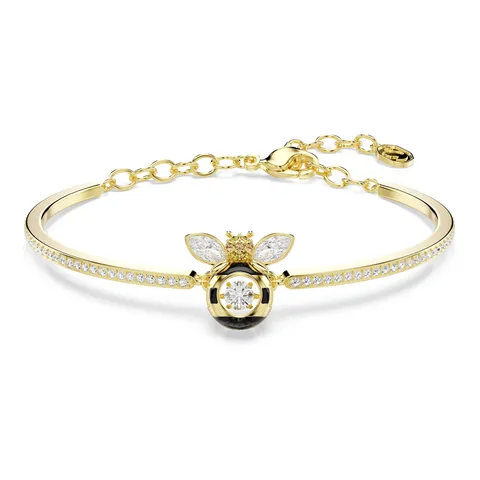 Swarovski Braccialetto Idyllia, Taglio misto, Ape, Multicolore, Placcato color oro