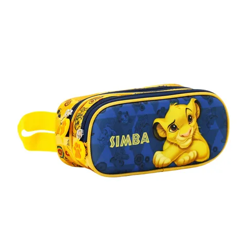 Disney Il Re Leone Simba Rest-Astuccio 3D Doppio, Blu Scuro, 22 x 9.5 cm