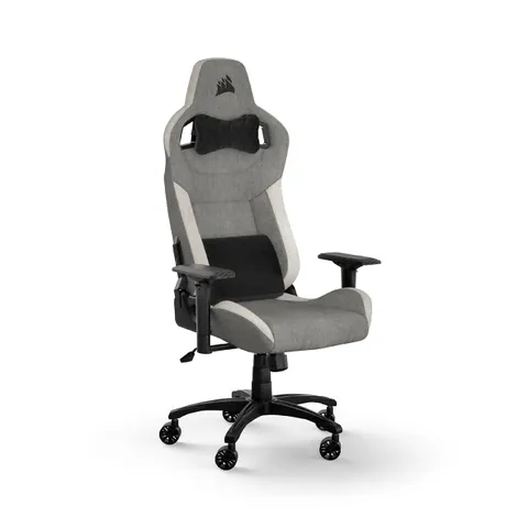 Corsair T3 RUSH Fabric Sedia Gaming Grigio/Bianco