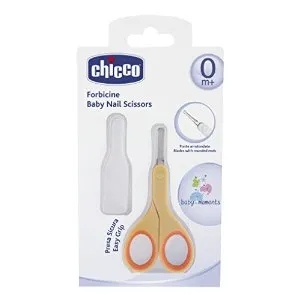 Chicco Forbicine Unghie Neonati acciaio inox arancione