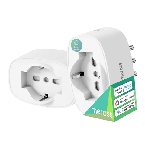 Meross Presa Smart WiFi Italiana, Monitoraggio dei Consumi, 2 Pezzi