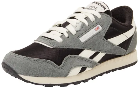 Reebok Scarpe da Ginnastica da Uomo, in Nylon, Colore Nero Lavato, Nero Scuro