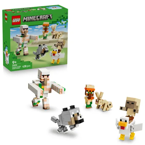 LEGO Minecraft Attacco nel Deserto del Fantino di Polli - Giocattolo con 6 Personaggi tra