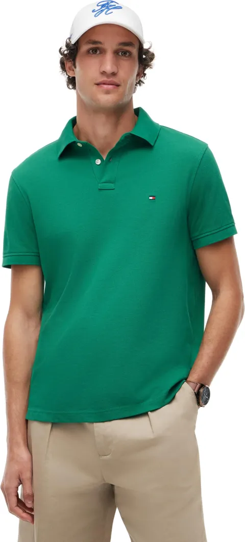 Tommy Hilfiger Uomo Maglietta Polo Maniche Corte Regular Fit con Chiusura con Bottoni