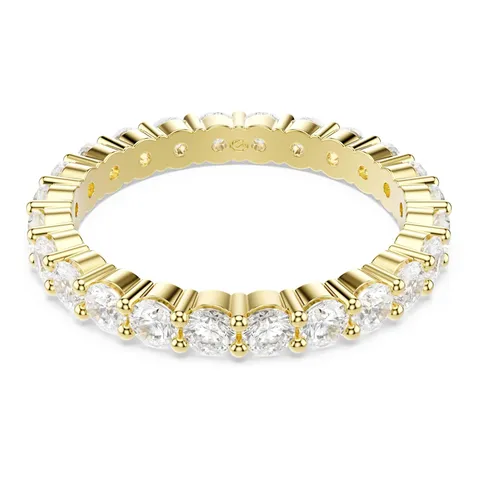 Swarovski Anello a fascia Matrix Vittore, Taglio Round, Placcato color oro