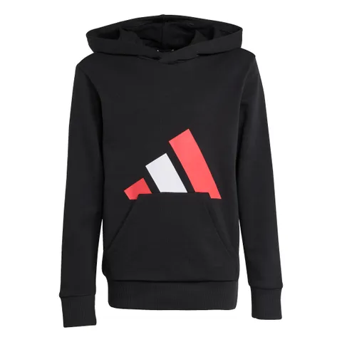 Adidas Mixte Enfant Essentials Big Logo Hoodie, Black/Pure Ruby/White, 11-12 Years