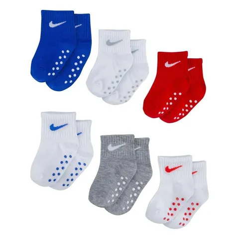 Nike Pop Color 6Pk Ankle Grippr Calzini per bimbi Game Royal 6/12 mesi