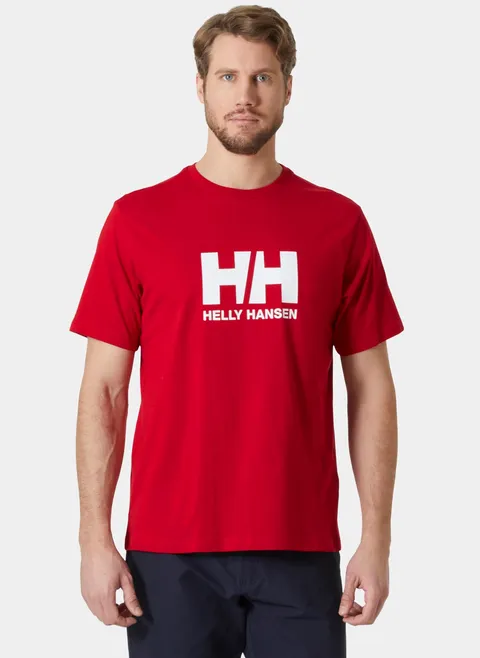 Helly Hansen Hommes T-Shirt avec Logo HH 3.0, Rouge, S