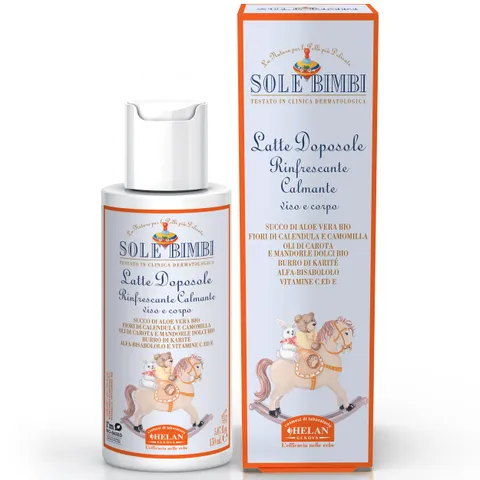 Helan, Sole Bimbi - Doposole Bambini e Neonati Lenitivo con Vitamina E e Olio di Mandorle