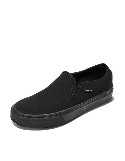 Vans Asher, Sneaker, Donna, Canvas Black/Black, 38 EU