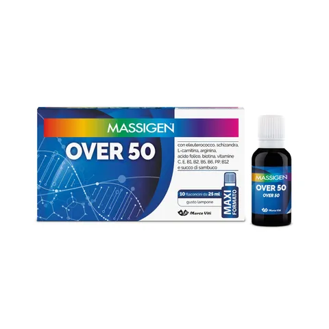 Massigen - Tonico Over 50, Integratore Energetico per Over 50 con Sambuco e Schizandra