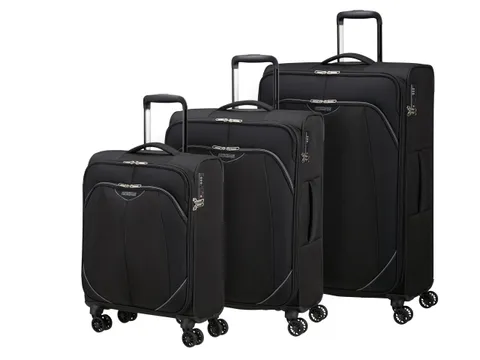American Tourister Poproll - Set di 3 valigie morbide (Bagaglio a mano, Media, Grande)