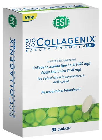 ESI - Biocollagenix, Integratore Alimentare Antiage con Collagene Marino e Acido