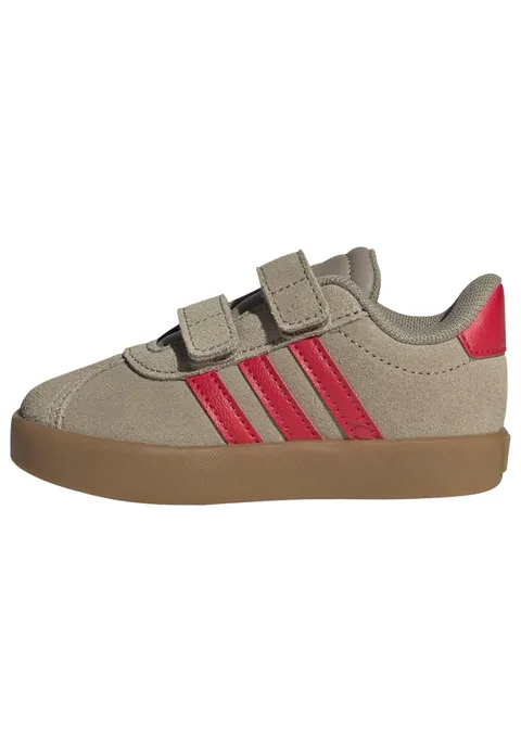 adidas Unisex - Bimbi 0-24 VL Court 3.0 Shoes Infants, Blanch Cargo/Pure Ruby/Gold Met