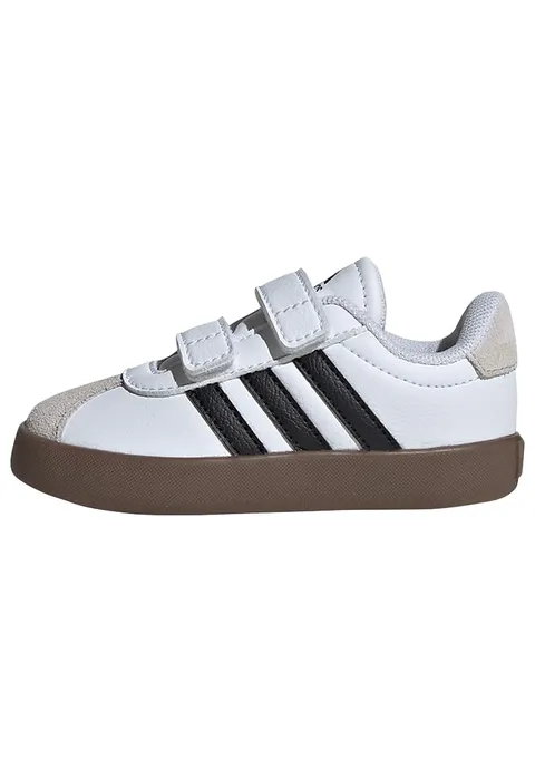 adidas Unisex - Bambini e Ragazzi VL Court 3.0 Shoes, Cloud White/Core Black/Grey One, 25