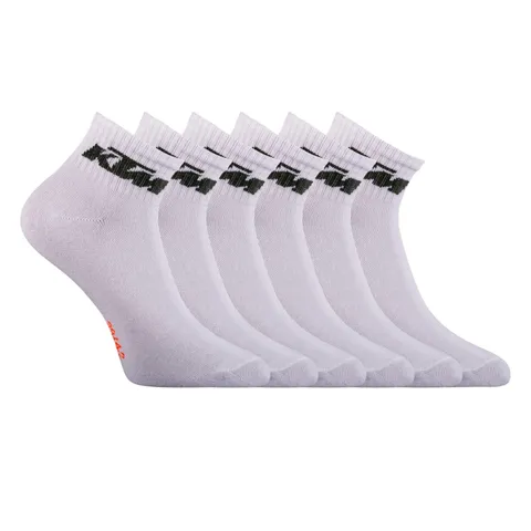 KTM Calzini Uomo e Donna 39-42, Set di 6, Bianco
