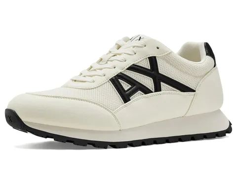 Armani Exchange Scarpe da Ginnastica da Uomo, Colore: Bianco e Nero, 42,5 EU