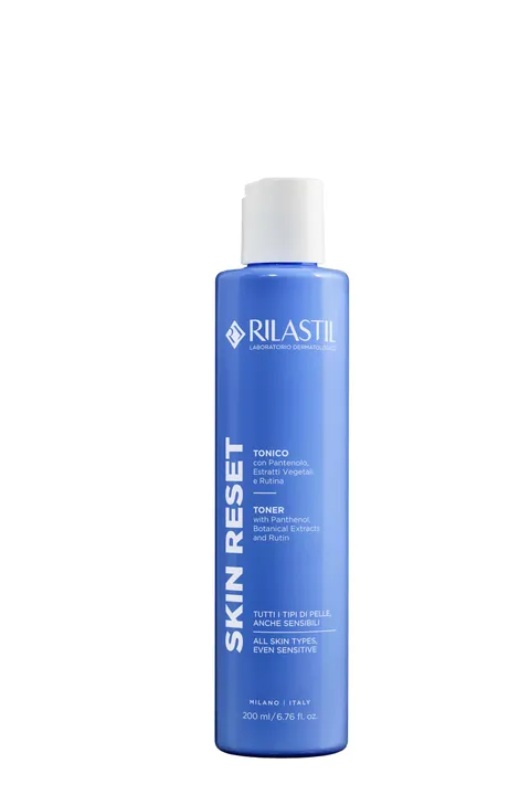 Rilastil Skin Reset Tonico, Soluzione Senza Alcool, Tonifica e Rinfresca, con Pantenolo