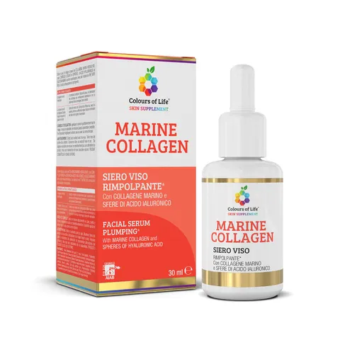 Siero viso Rimpolpante con Collagene Marino e Sfere di Acido Ialuronico - 30 ml Colours