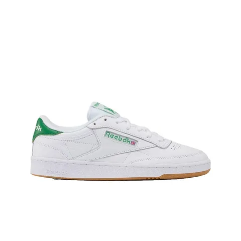 Reebok Uomo Club C 85 Sneaker, Ftwrwhite/Glengreen/RBKRUBBBERGUM1, 40,5 EU