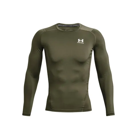 Under Armour Ua Hg Armour Comp Ls Maglietta a maniche lunghe, Marine Od Green, L Uomo