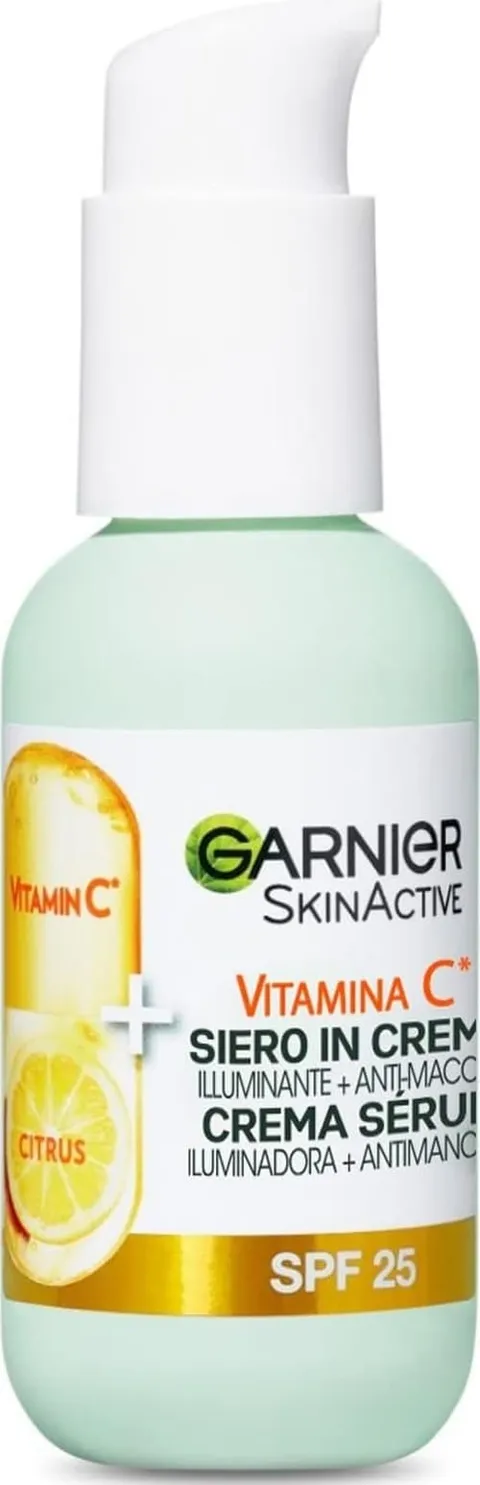 Garnier Siero in Crema Vitamina C SkinActive, 2 in 1 Siero Vitamina C e Crema Viso