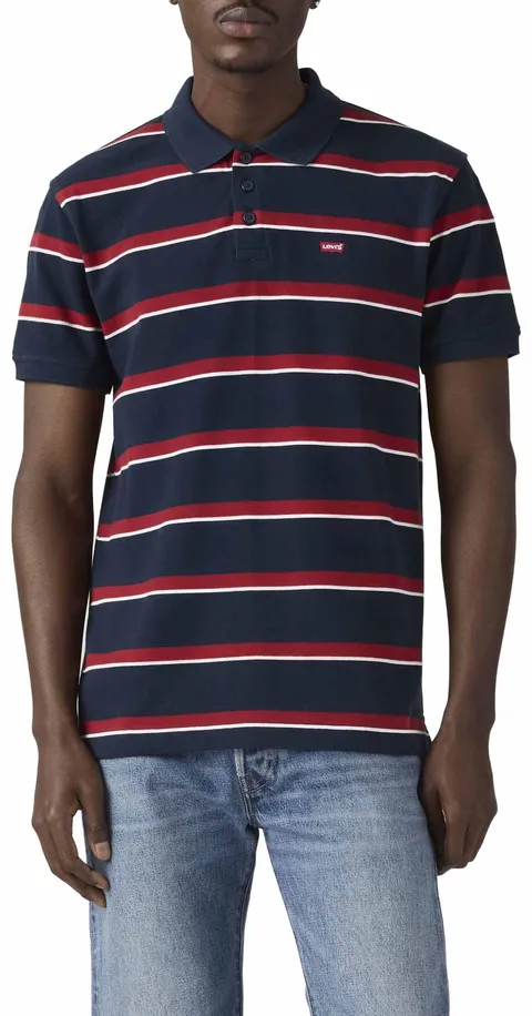 Levis HM Polo Alden Stripe Navy Blazer S, Alden Stripe Navy BL, L