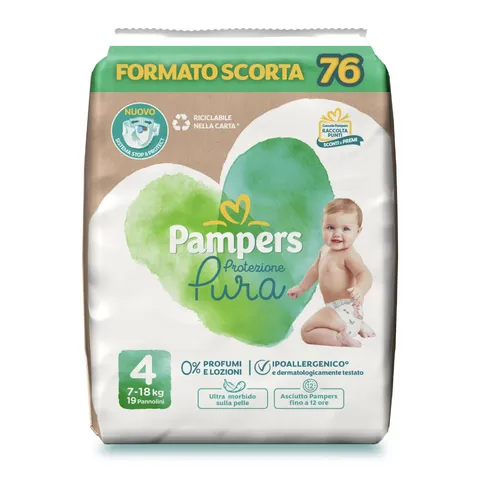 Pampers Protezione Pura Taglia 4 76 pz