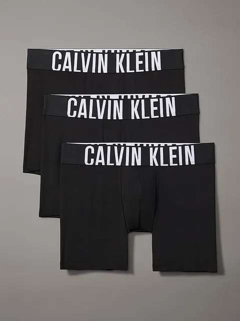 Calvin Klein Uomo Boxer Confezione da 3 Intimo, Nero (Black/Black/Black), L
