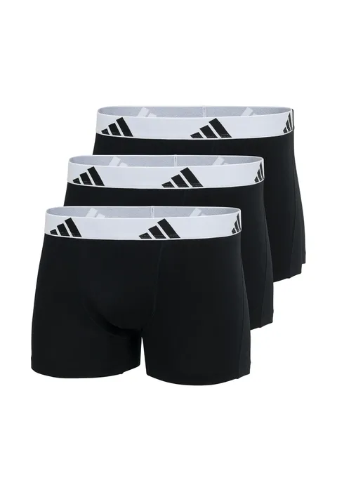 Adidas Boxer da Uomo (Confezione da 3), 006 Nero, S