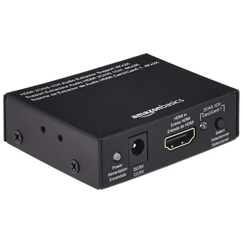Amazon Basics - Estrattore e convertitore audio 4K@30Hz da HDMI a HDMI con uscita audio
