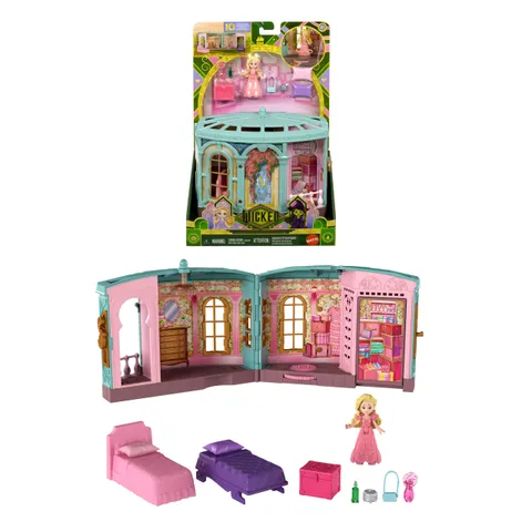 Mattel Universal Wicked - Dormitorio Popolare, set ispirato al film con 3 aree di gioco e