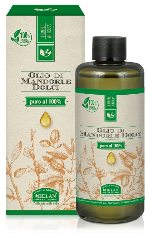 Helan, Olio di Mandorle Puro, Olio di Mandorle Dolci, Idratante, Nutriente
