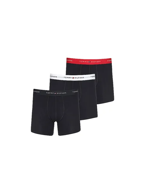 Tommy Hilfiger 3P WB Boxer da Uomo Primary Red/White/Desert Sky M