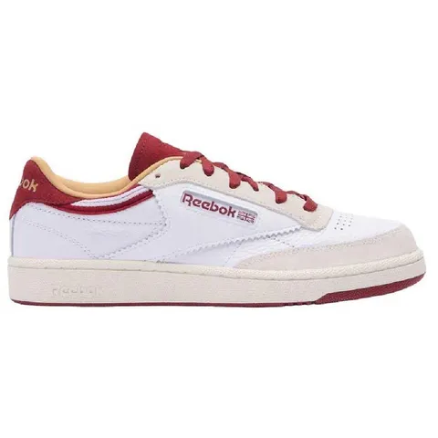 Reebok Unisex Club C 85 Sneaker, White/Retrored/Chalk, 34 EU, Gesso Bianco retrorato, 34